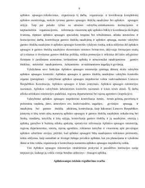 Aplinkosaugos sistema ir jos teisinis bei strateginis pagrindas Lietuvoje ir Europos Sąjungoje. Paveikslėlis 8