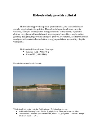 Hidroelektinių poveikis aplinkai