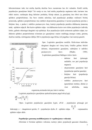 Populiacijų dinamika ir ją veikiantys veiksniai. Paveikslėlis 8