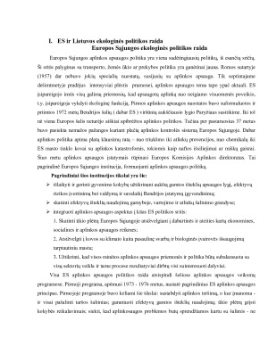 Europos Sąjungos ekologinė politika ir jos įgyvendinimas Lietuvoje. Paveikslėlis 3