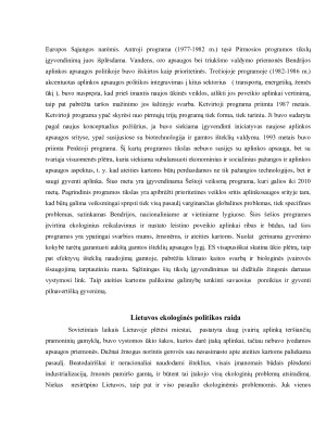 Europos Sąjungos ekologinė politika ir jos įgyvendinimas Lietuvoje. Paveikslėlis 4