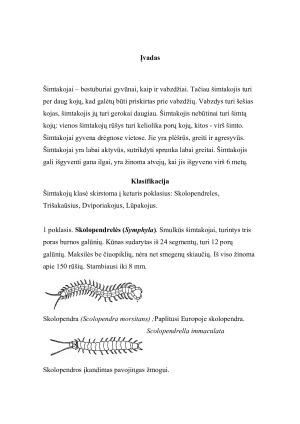 Šimtakojai (Myriapoda). Paveikslėlis 2