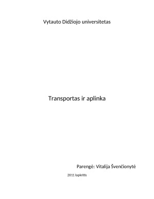 Transportas ir aplinka