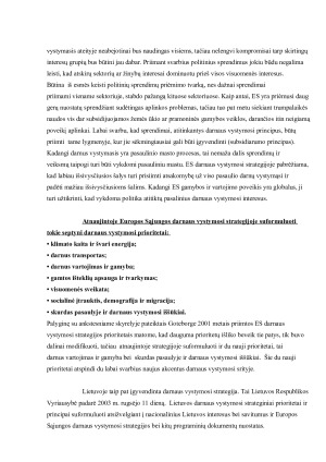 Europos Sąjungos darnaus vystymosi strategijos pagrindiniai bruožai ir prioritetai. Paveikslėlis 4