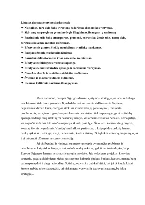 Europos Sąjungos darnaus vystymosi strategijos pagrindiniai bruožai ir prioritetai. Paveikslėlis 5