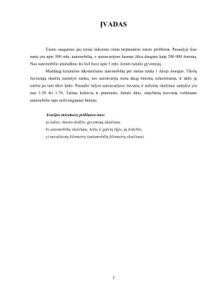 Eismo saugumas ir transporto poveikis aplinkai. Paveikslėlis 2