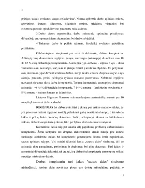 Kompiuterio poveikis žmogaus sveikatai ir darbo vietos ergonomika. Paveikslėlis 5