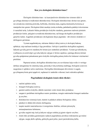 Ekologinio ūkininkavimo nauda gamtai ir jo tendencijos Lietuvoje bei pasaulyje. Paveikslėlis 2