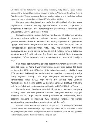Vandens tarša, jos vertinimo kriterijai ir apsaugos perspektyvos Europos Sąjungoje ir Lietuvoje. Paveikslėlis 6