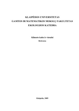 Klimato kaita ir viesulai