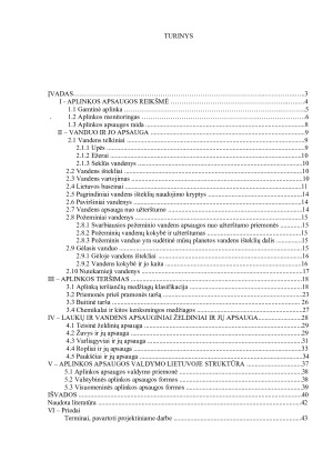 Atskirų aplinkos objektų apsaugos teisinio reguliavimo pagrindai. Vandens apsauga. Paveikslėlis 2