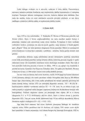 ATMOSFEROS TARŠOS KELIAMOS GLOBALINĖS PROBLEMOS. Paveikslėlis 9