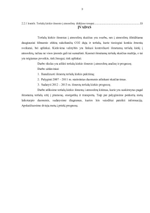 TERŠALŲ KIEKIO IŠMESTO Į ATMOSFERĄ ANALIZĖ IR PROGNOZĖ. Paveikslėlis 3