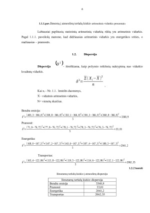 TERŠALŲ KIEKIO IŠMESTO Į ATMOSFERĄ ANALIZĖ IR PROGNOZĖ. Paveikslėlis 6