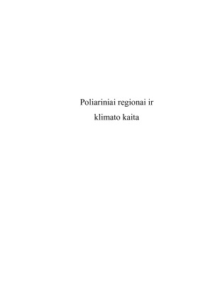 Poliariniai regionai ir klimato kaita
