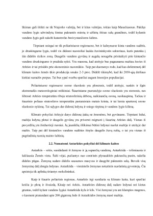 Poliariniai regionai ir klimato kaita. Paveikslėlis 8