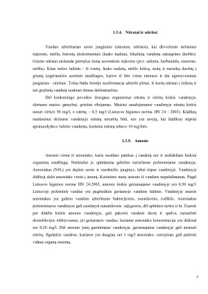 Vandens tarša, jos šaltiniai ir poveikis žmogaus sveikatai. Paveikslėlis 7