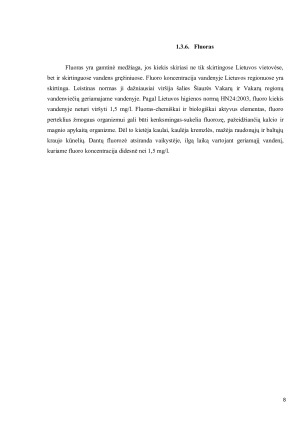 Vandens tarša, jos šaltiniai ir poveikis žmogaus sveikatai. Paveikslėlis 8