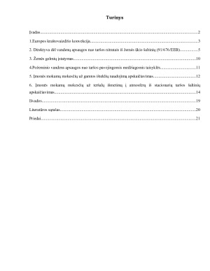 Aplinkos apsaugą reglamentuojantys teisės aktai ir jų taikymas Lietuvoje
