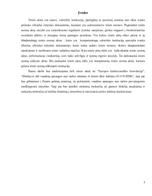 Aplinkos apsaugą reglamentuojantys teisės aktai ir jų taikymas Lietuvoje. Paveikslėlis 2