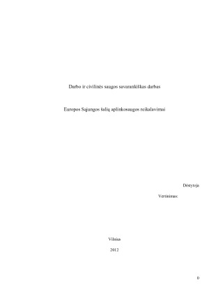 Europos Sąjungos šalių aplinkosaugos reikalavimai