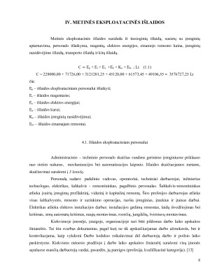 VANDENS GERINIMO ĮRENGINIŲ KOMPLEKSO EKONOMINIS PAGRINDIMAS. Paveikslėlis 9