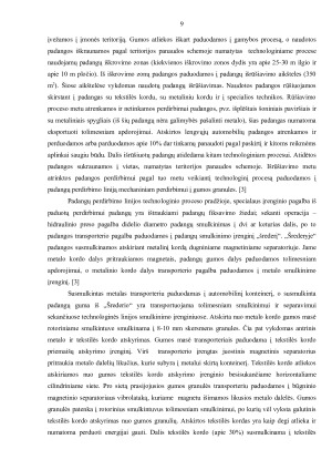 Gumos atliekų perdirbimo procesas ir jo analizė UAB Metaloidas. Paveikslėlis 9