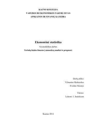 Teršalų kiekio išmesto į atmosferą analizė ir prognozė (2)