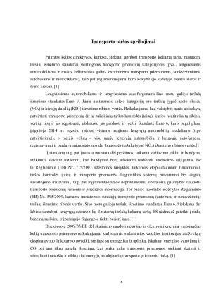 Motorinių sausumos transporto priemonių poveikis aplinkai. Paveikslėlis 6