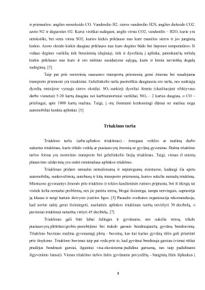 Motorinių sausumos transporto priemonių poveikis aplinkai. Paveikslėlis 8