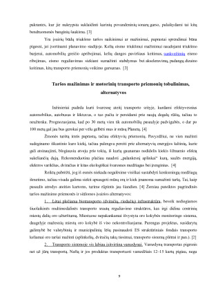 Motorinių sausumos transporto priemonių poveikis aplinkai. Paveikslėlis 9