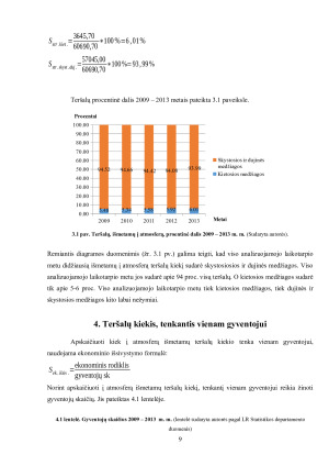 TERŠALŲ KIEKIO IŠMESTO Į ATMOSFERĄ ANALIZĖ IR PROGNOZĖ (3). Paveikslėlis 9