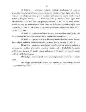 APLINKOS TARŠOS MOKESČIO NUOSTATŲ TAIKYMAS. Paveikslėlis 10