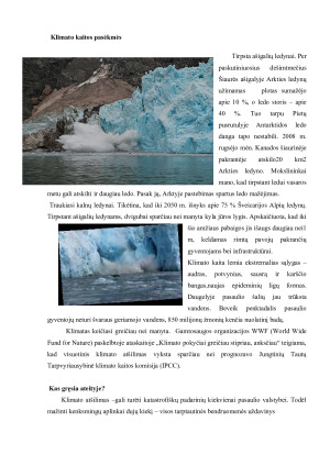 Klimato kaita priežastys, pasekmės ir žmogaus vaidmuo jų mažinime. Paveikslėlis 4