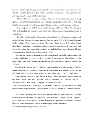 Klimato kaita priežastys, pasekmės ir žmogaus vaidmuo jų mažinime. Paveikslėlis 5