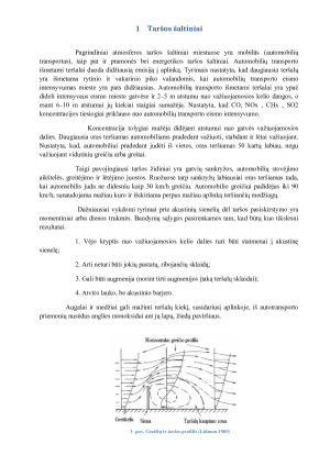 Linijiniai taršos šaltiniai ir jų oro taršos modeliavimo ypatumai. Paveikslėlis 4
