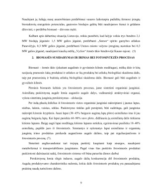 BIOMASĖS SUSIDARYMAS IR IRIMAS. FOTOSINTEZĖ. Paveikslėlis 9