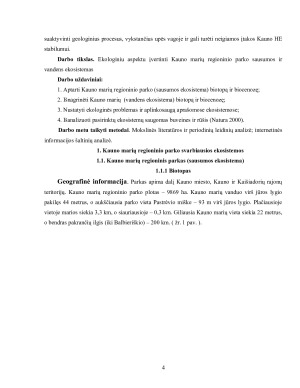 KAUNO MARIŲ REGIONINIO PARKO ĮVERTINIMAS EKOLOGINIU ASPEKTU. Paveikslėlis 4
