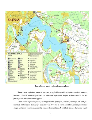 KAUNO MARIŲ REGIONINIO PARKO ĮVERTINIMAS EKOLOGINIU ASPEKTU. Paveikslėlis 5