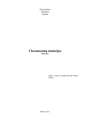 Chromosomų mutacijos