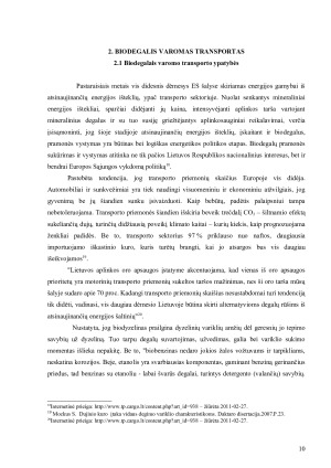 APLINKAI DRAUGIŠKO TRANSPORTO (BIODEGALAIS VAROMO) VEIKIMO PAGRINDAS, PRIVALUMAI IR TRŪKUMAI. Paveikslėlis 10