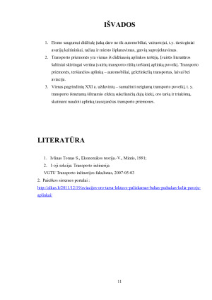 TRANSPORTAS IR APLINKA. Paveikslėlis 10
