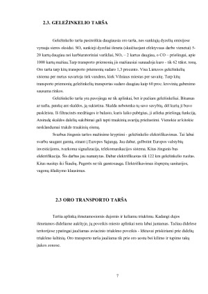 TRANSPORTAS IR APLINKA. Paveikslėlis 6