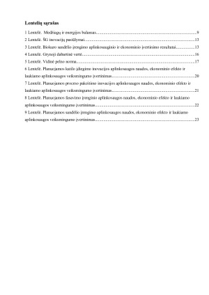 UAB “XX“ įmonėje švaresnės gamybos diegimas. Paveikslėlis 3