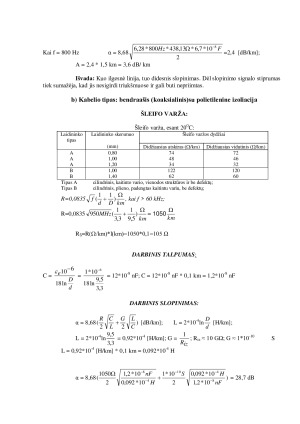 Signalų perdavimo terpės elektrinių parametrų skaičiavimas. Paveikslėlis 2
