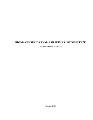 BIOMASĖS SUSIDARYMAS IR IRIMAS. FOTOSINTEZĖ (2)