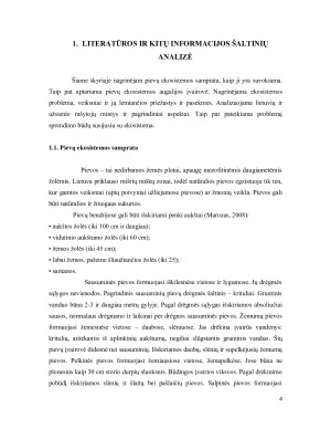Pievų ekosistemos ypatumai ir augalijos įvairovė. Paveikslėlis 4