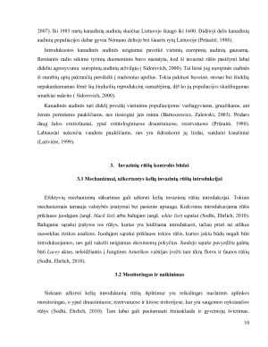 INVAZINĖS ŽINDUOLIŲ RŪŠYS LIETUVOJE ONDATRA, USŪRINIS ŠUO, KANADINĖ AUDINĖ. Paveikslėlis 10