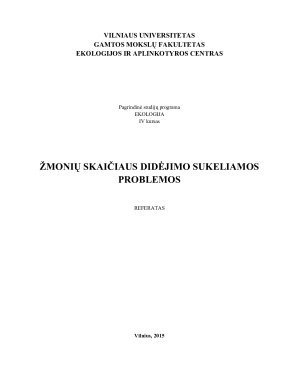 ŽMONIŲ SKAIČIAUS DIDĖJIMO SUKELIAMOS PROBLEMOS