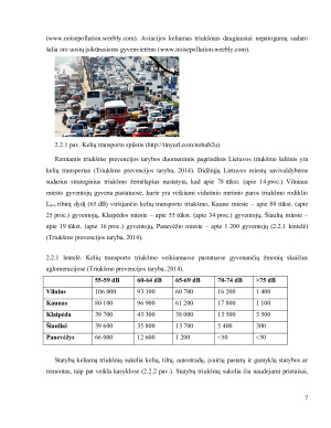 AKUSTINĖ TARŠA URBANIZUOTOSE TERITORIJOSE IR JOS POVEIKIS GYVENTOJŲ SVEIKATAI. Paveikslėlis 7